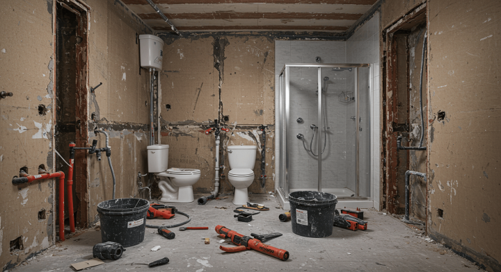 4. Plomberie pour rénovation de salle de bains